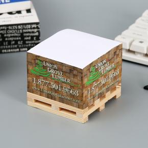MS0141 Note Pad with Wood Pallet Cube